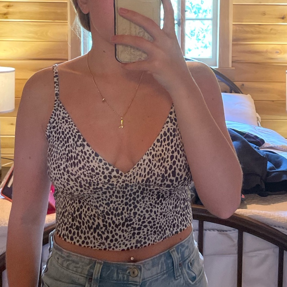 Cow print crop top